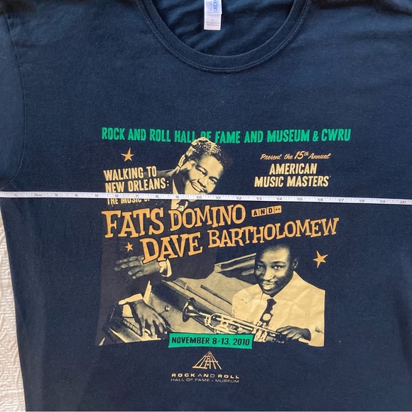 Ultra-Rare LTD. Ed. Fats Domino, Dave Bartholomew Rock & Roll Hall of Fame tee L - Picture 5 of 12